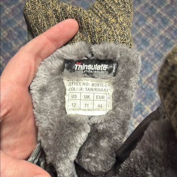 NWT 3M Thinsulate Brown and Gray Winter Boots size 12 - Picture 7 of 16